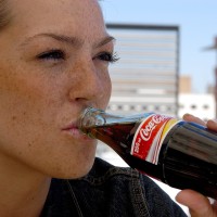 A girl drinking a coke.  (Photo by Fernando Camino/Cover/Getty Images)